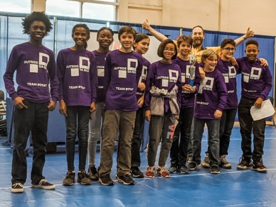 Amana Students Bring Home Championship Robotics Trophy